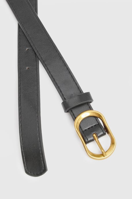 Oval Buckle Detail Belt - Image 3