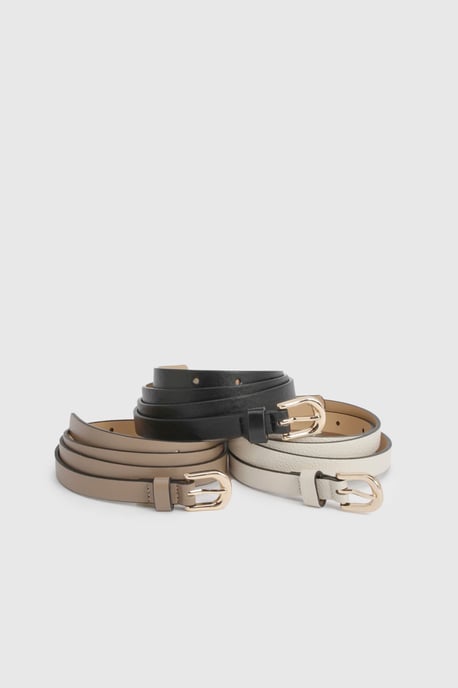 3 Pack Basic Skinny Belts - Image 1