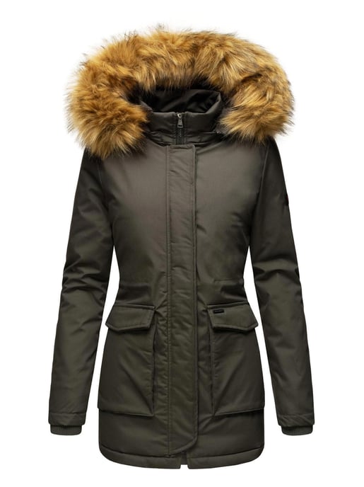 Navahoo Dames Winterjas Schneeengel Princess – Klassiek, Warm & Met Afneembare Kunstbontkraag - Image 2