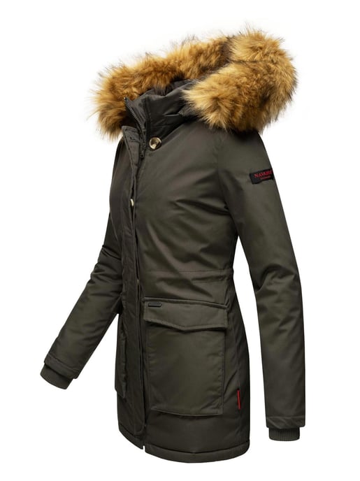 Navahoo Dames Winterjas Schneeengel Princess – Klassiek, Warm & Met Afneembare Kunstbontkraag - Image 3