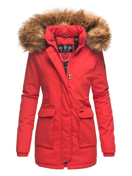 Navahoo Dames Winterjas Schneeengel Princess – Klassiek, Warm & Met Afneembare Kunstbontkraag - Image 1