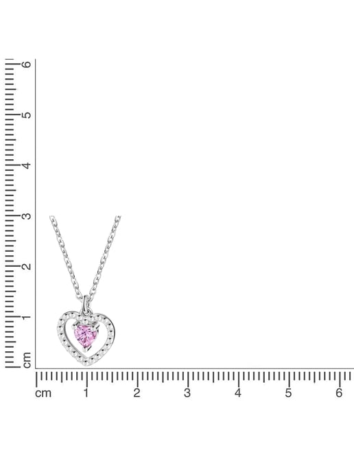 Zeeme for Kids Necklace 925/- Sterling silver rhodium-plated heart - Image 2