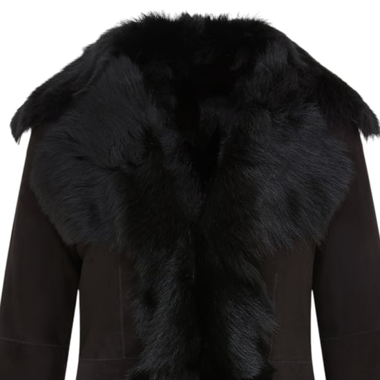 Svart Toscana Merino Shearling Mockajacka Dam i Fårskinn - Siena - Image 6