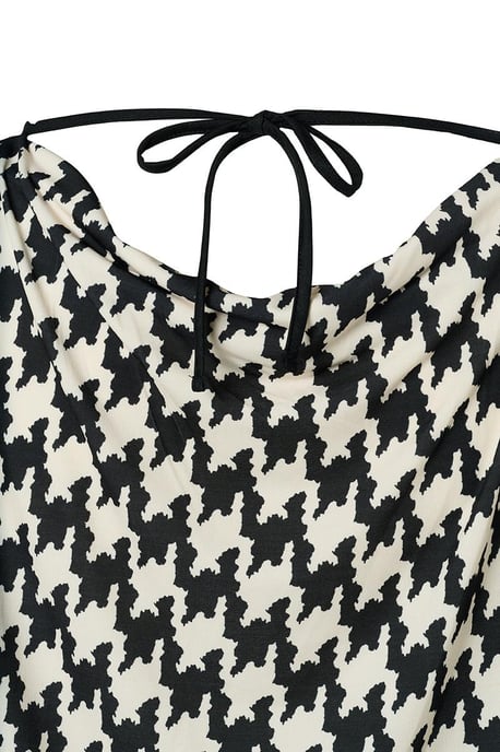 Benza Print Top Zwart / Wit - Image 4