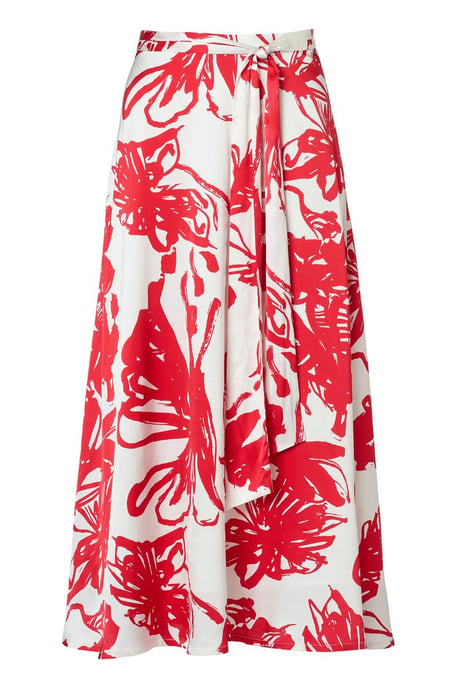 Carissa Print Rok Rood / Wit - Image 2
