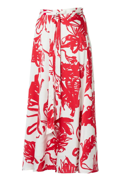 Carissa Print Rok Rood / Wit - Image 3