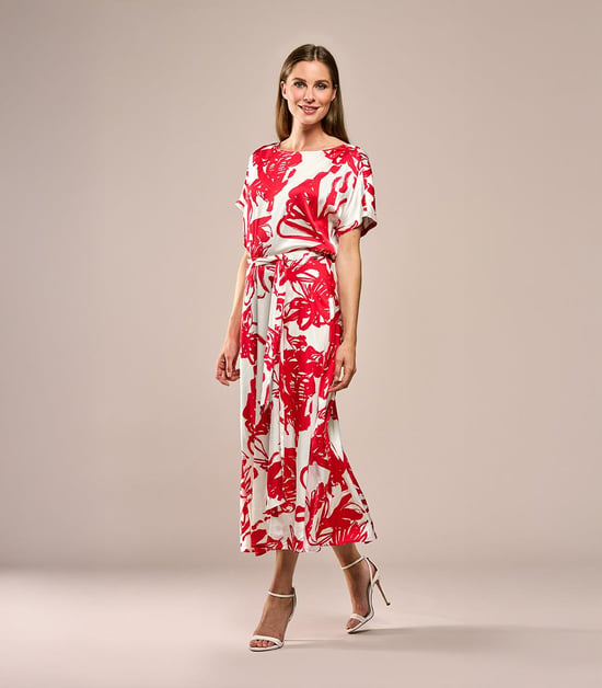 Carissa Print Rok Rood / Wit - Image 6