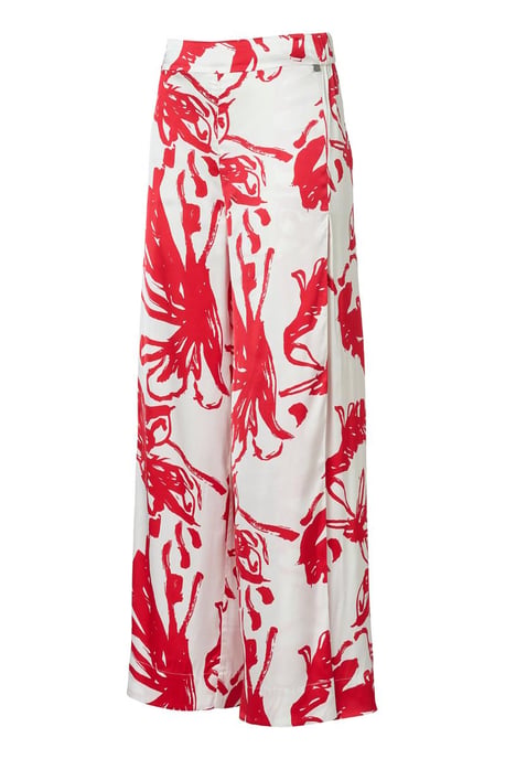 Cassandra Print Broek Rood / Wit - Image 3