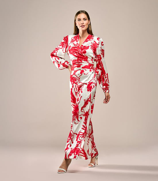 Cassandra Print Broek Rood / Wit - Image 6