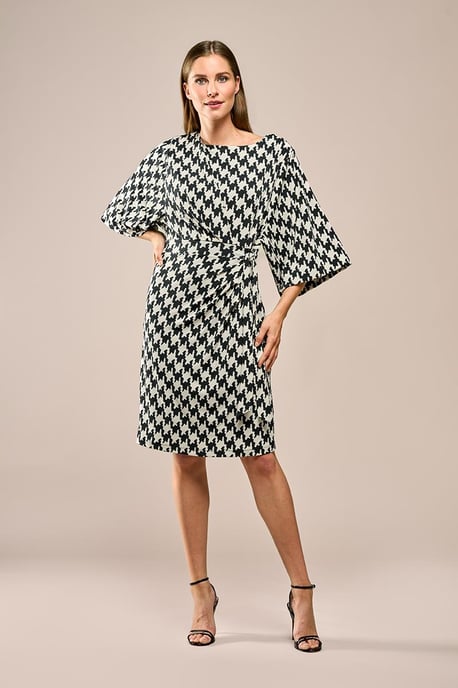 Milan Print Jurk Zwart / Wit - Image 1