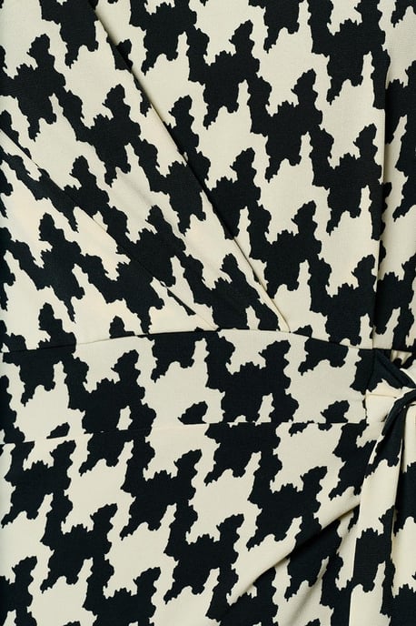 Milan Print Jurk Zwart / Wit - Image 5