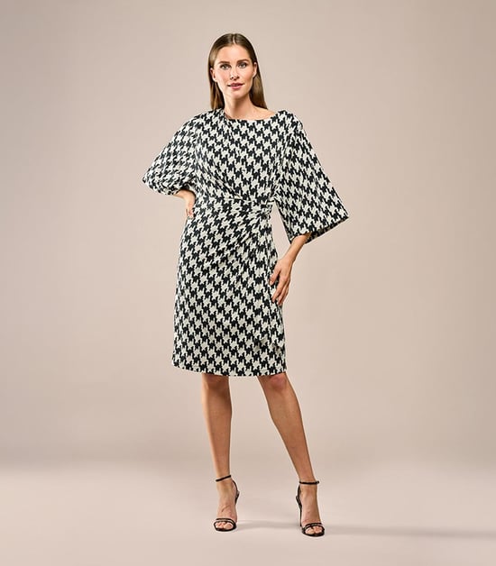 Milan Print Jurk Zwart / Wit - Image 6