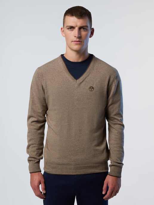 North Sails Sweater V-neck with embroidered logo - Image 1