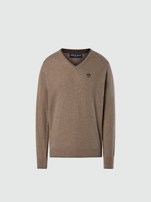North Sails Sweater V-neck with embroidered logo - Image 3