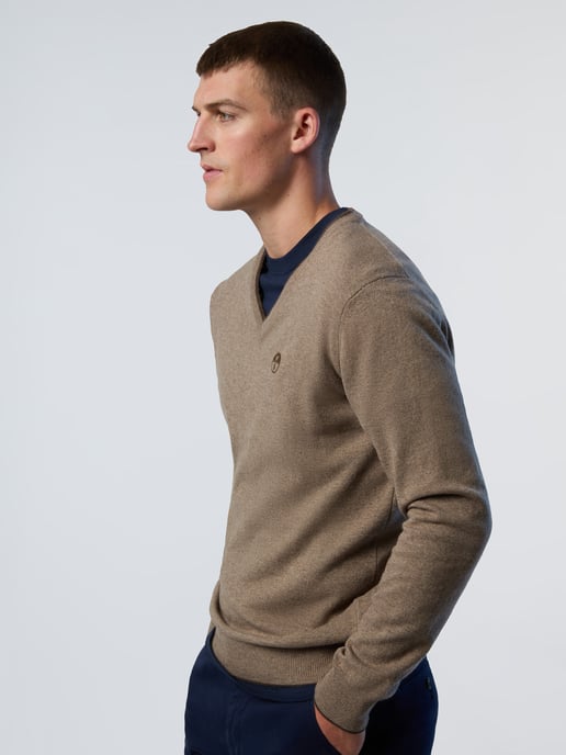 North Sails Sweater V-neck with embroidered logo - Image 4