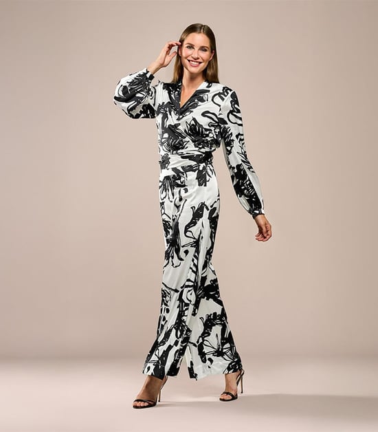 Carly Print Blouse Zwart / Wit - Image 6