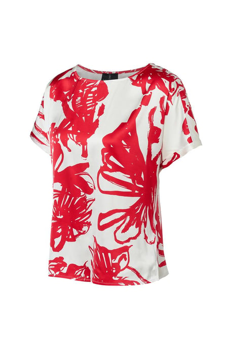 Camilla Print Top Rood / Wit - Image 3