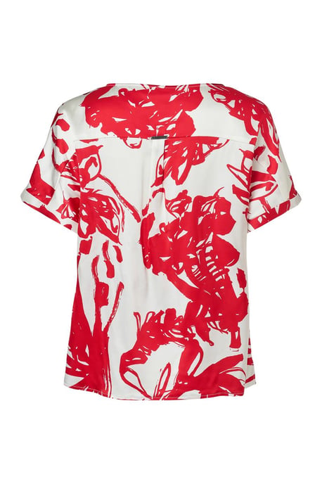 Camilla Print Top Rood / Wit - Image 4