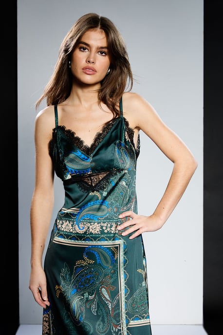 Runway 1.8.1.8 Lace Panel Cami Midaxi Dress - Image 2