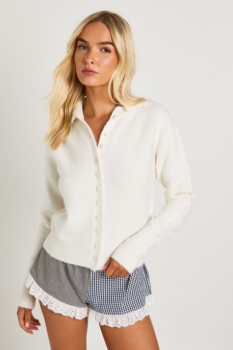 Supersoft Brushed Knit Button Cardigan - Image 3