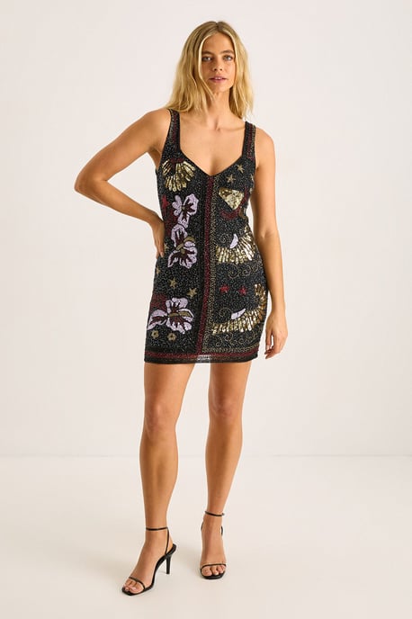 Celestial Placement Beaded Mini Dress - Image 2