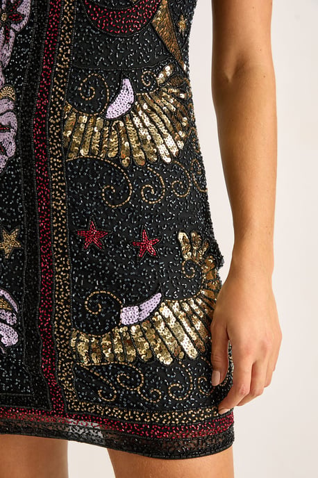 Celestial Placement Beaded Mini Dress - Image 5