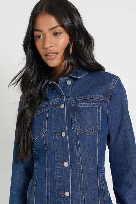 Tall Western Denim Mini Dress - Image 4