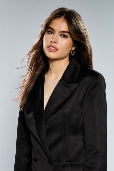 Runway 1.8.1.8 Satin Double Breasted Blazer Dress - Image 4