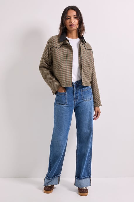 PU Collar Jacket - Image 2