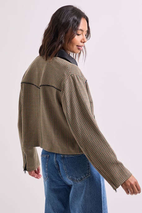 PU Collar Jacket - Image 3