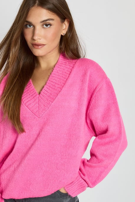 Brushed Knit V Neck Jumper - Image 4