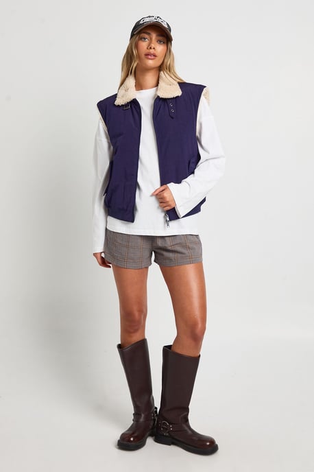 Faux Fur Lined Gilet - Image 1