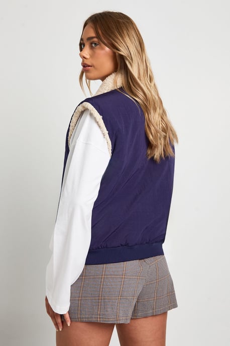 Faux Fur Lined Gilet - Image 2