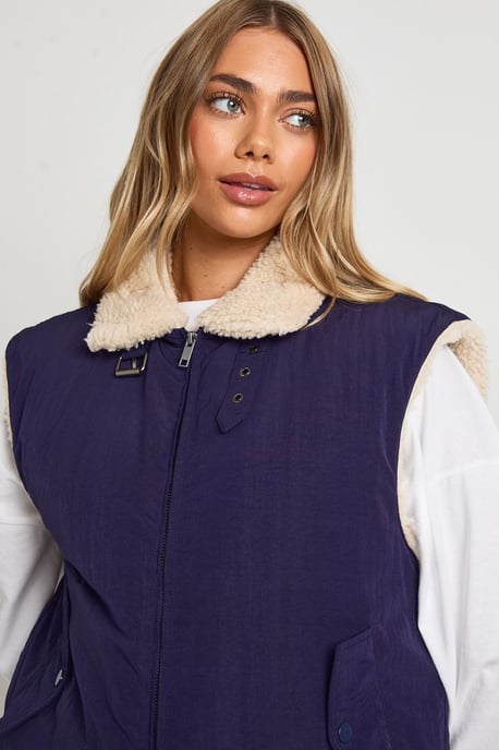 Faux Fur Lined Gilet - Image 4