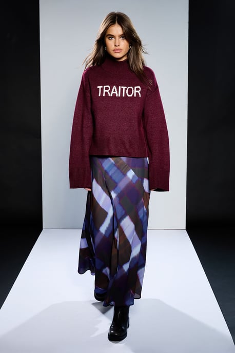 Runway 1.8.1.8 Check Midi Skirt - Image 1