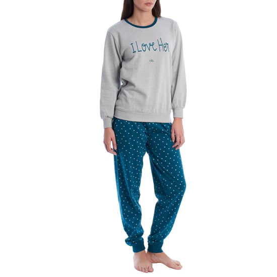 Damen Winter-Pyjama aus Plüsch-Baumwolle KLP2 - Image 3