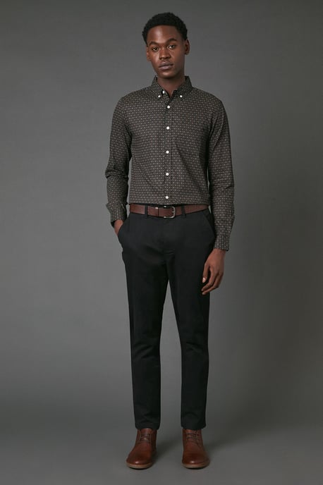 Tile Print Long Sleeve Shirt - Image 2