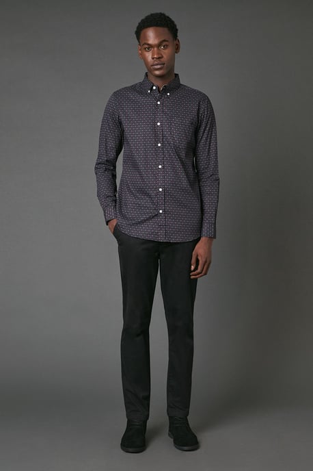 Tile Print Long Sleeve Shirt - Image 2