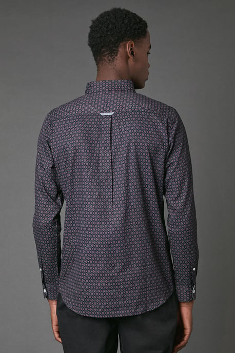 Tile Print Long Sleeve Shirt - Image 3
