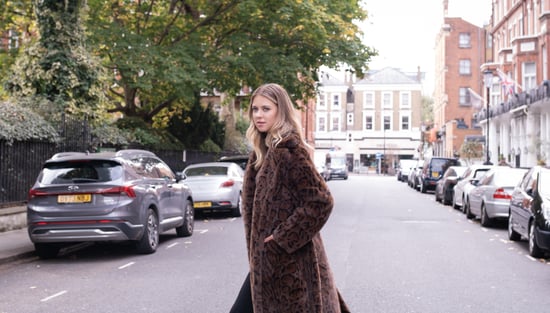 Chocolate Leopard Print Premium Faux Fur Belted Coat - Image 2