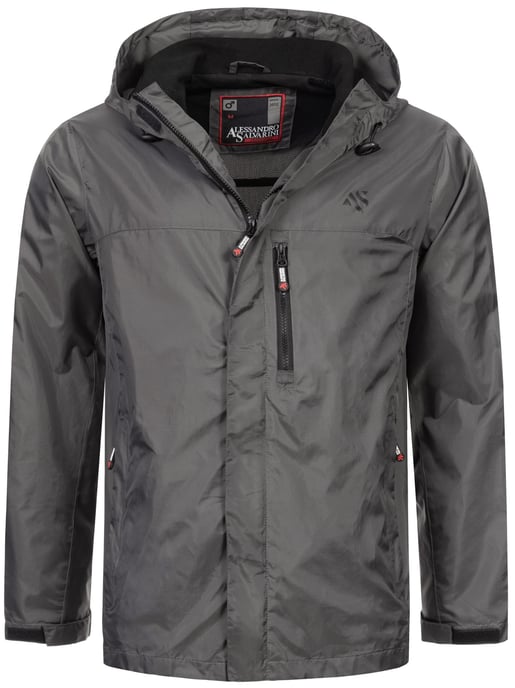 A. Salvarini men’s waterproof rain jacket AS-323 lightweight with hood - Image 1