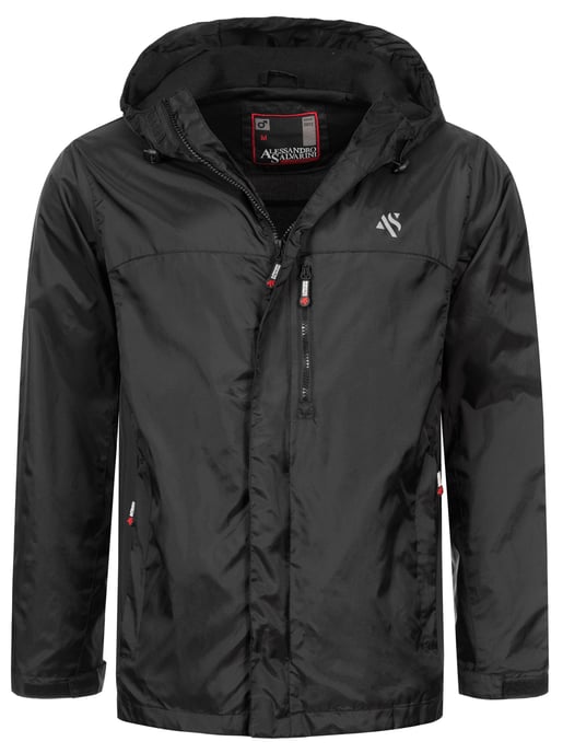 A. Salvarini men’s waterproof rain jacket AS-323 lightweight with hood - Image 1