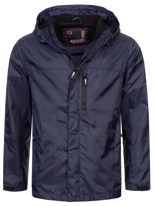 A. Salvarini men’s waterproof rain jacket AS-323 lightweight with hood - Image 1