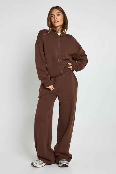 Bomber Jacket Wide Leg Jogger Tracksuit - Image 1