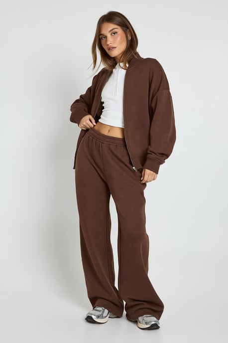 Bomber Jacket Wide Leg Jogger Tracksuit - Image 3