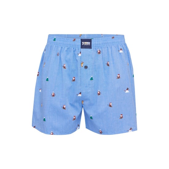 Happy Shorts Wijde kerst boxershort heren skiing santa - Image 1