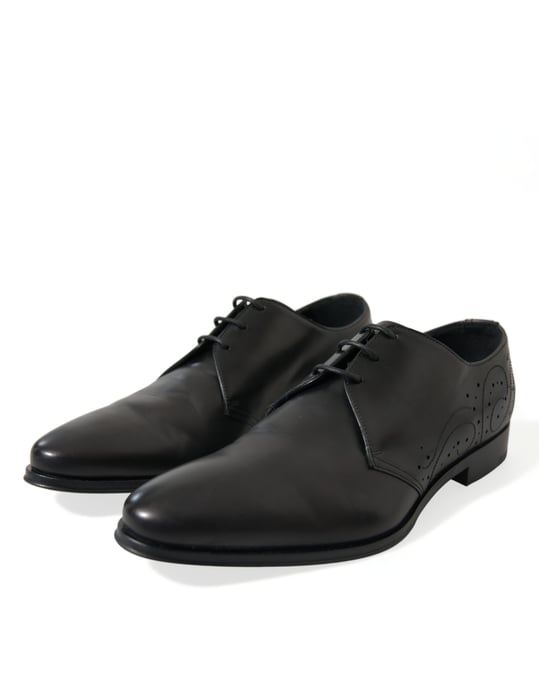 Leather Derby Shoes Brogue Style - Image 3