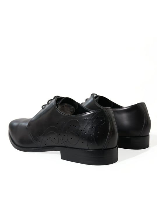Leather Derby Shoes Brogue Style - Image 4
