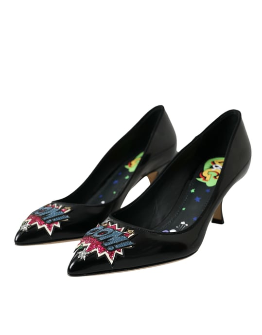 Lackläderpumps med dekorerade klackar - Image 3