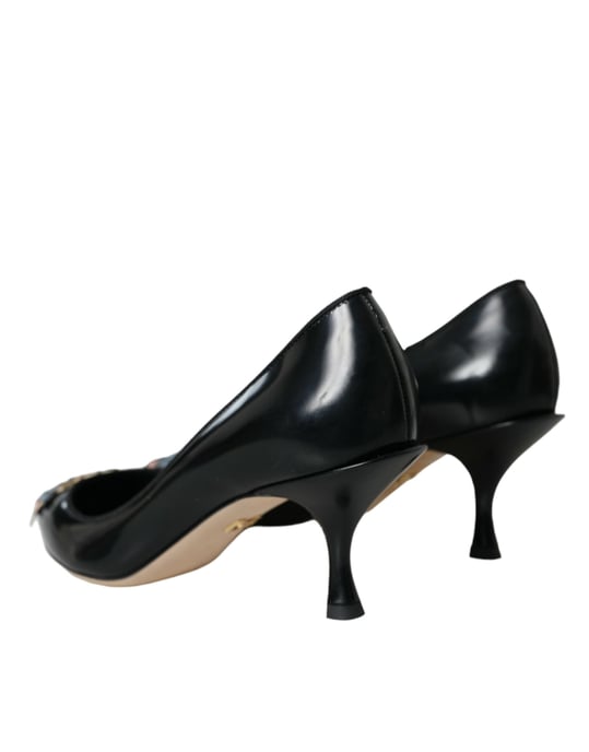 Lackläderpumps med dekorerade klackar - Image 4